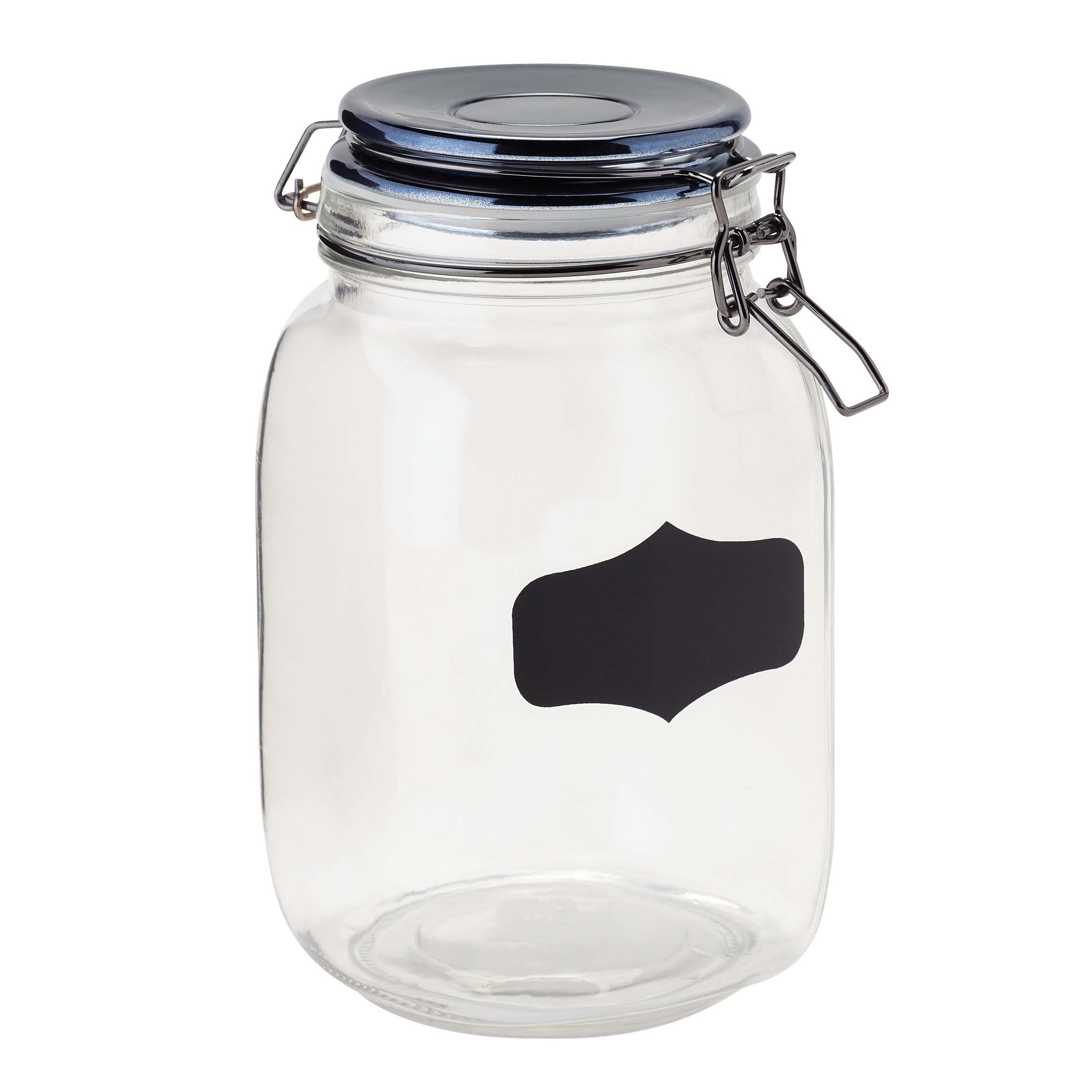 chefstyle Black Glass Jar Shop Food Storage at HEB