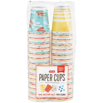 H-E-B 5 oz Multipurpose Paper Cups, 100 ct