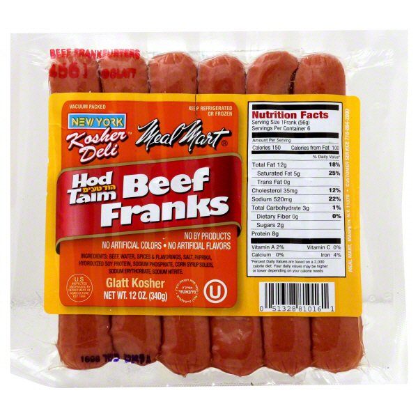 Meal Mart Kosher Beef Franks - Shop Hot Dogs At H-E-B