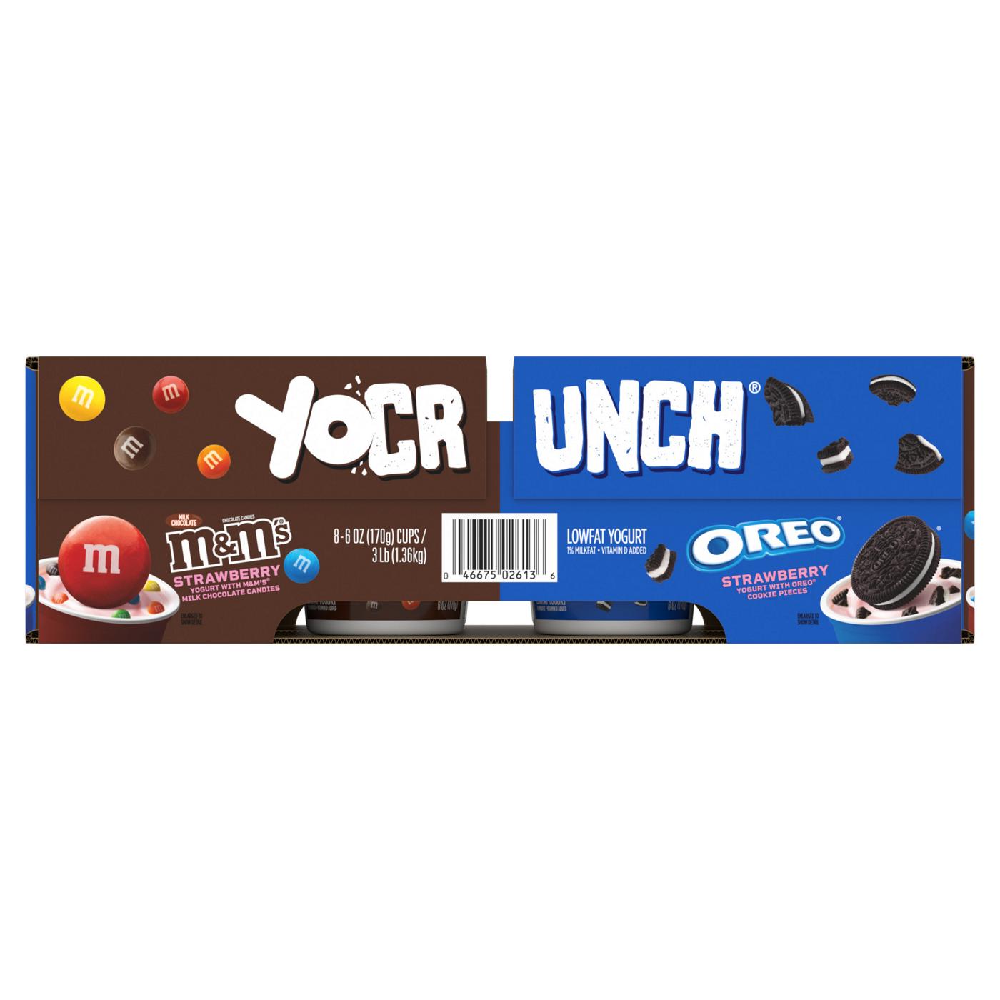 YoCrunch Lowfat Strawberry With M&Ms And Oreo Variety Pack Yogurt, 4 oz Cups; image 2 of 9