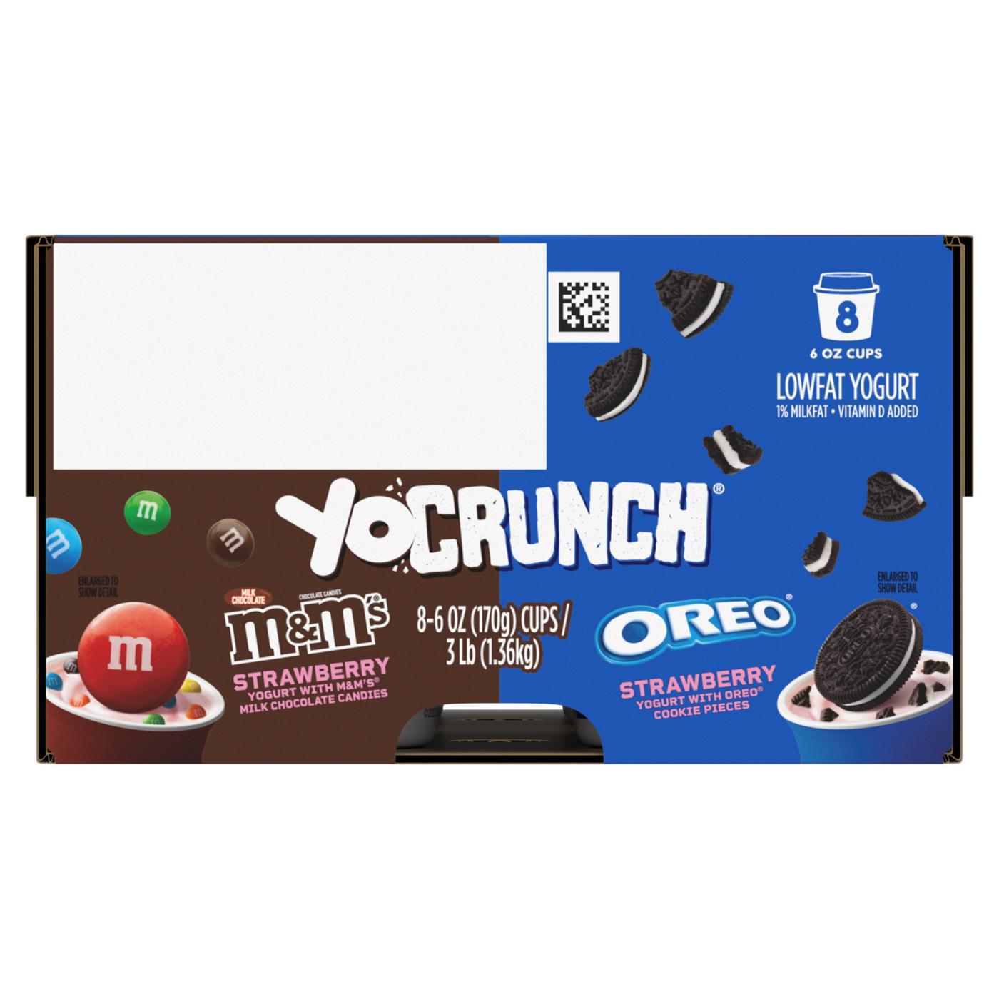 YoCrunch Lowfat Strawberry With M&Ms And Oreo Variety Pack Yogurt, 4 oz Cups; image 3 of 9