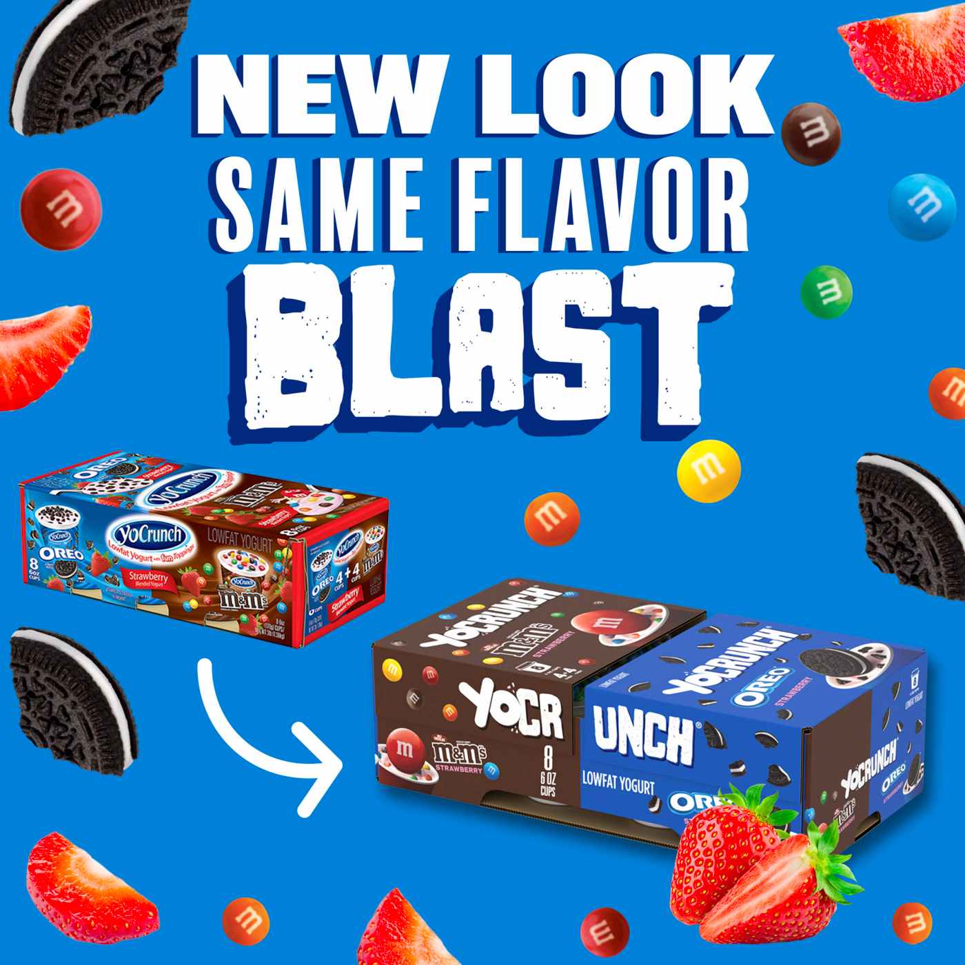 YoCrunch Lowfat Strawberry With M&Ms And Oreo Variety Pack Yogurt, 4 oz