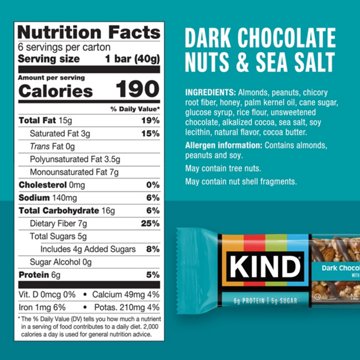 Kind Dark Chocolate Nuts & Sea Salt Bars