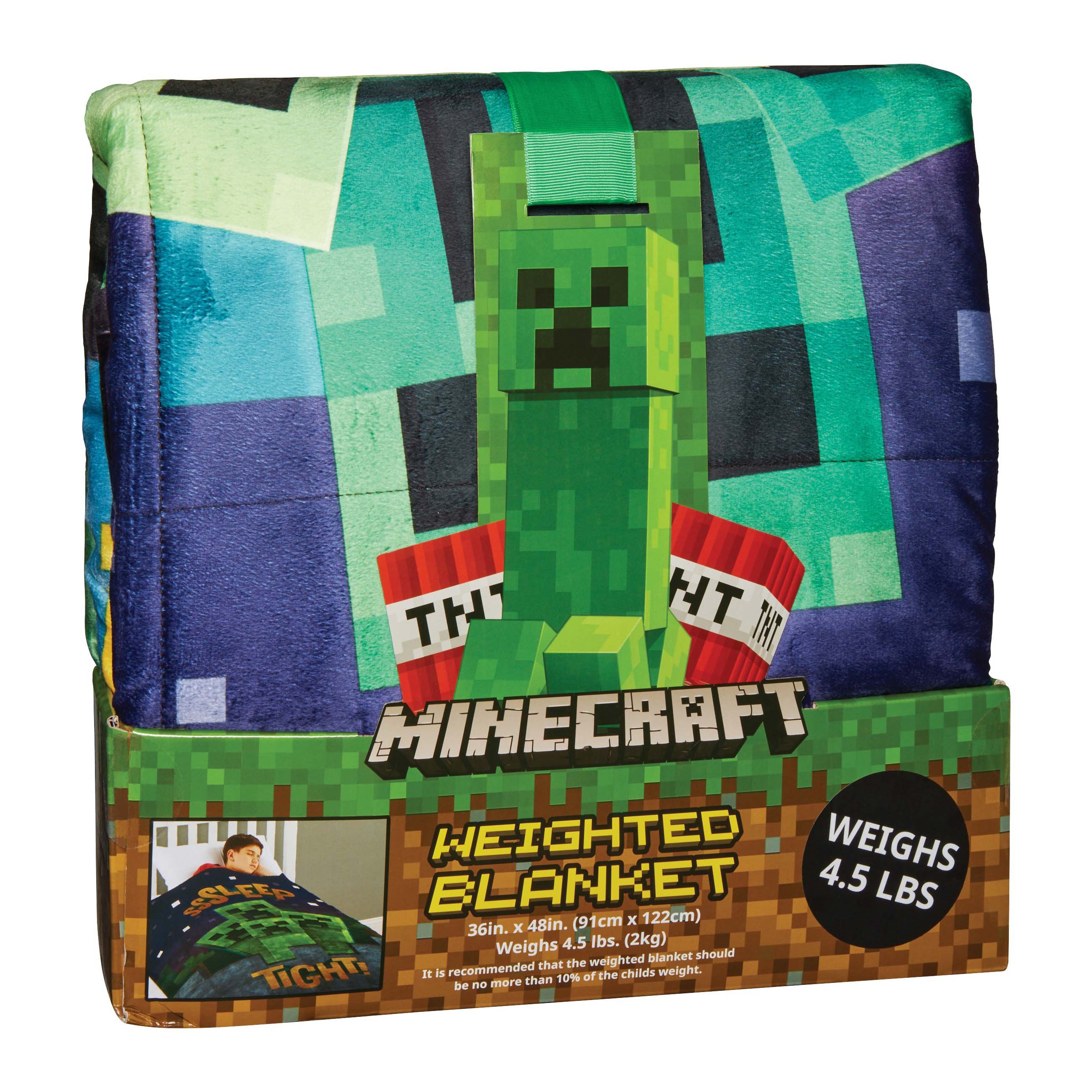 Jay Franco Minecraft Weighted Blanket Shop Bedding & Bath at HEB