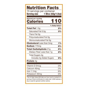 Nature's Own Perfectly Crafted Thick Sliced Brioche Style Bread, 22 oz