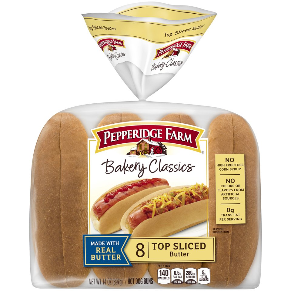 Pepperidge Farm Bakery Classics Top Sliced Butter Hot Dog Buns Shop