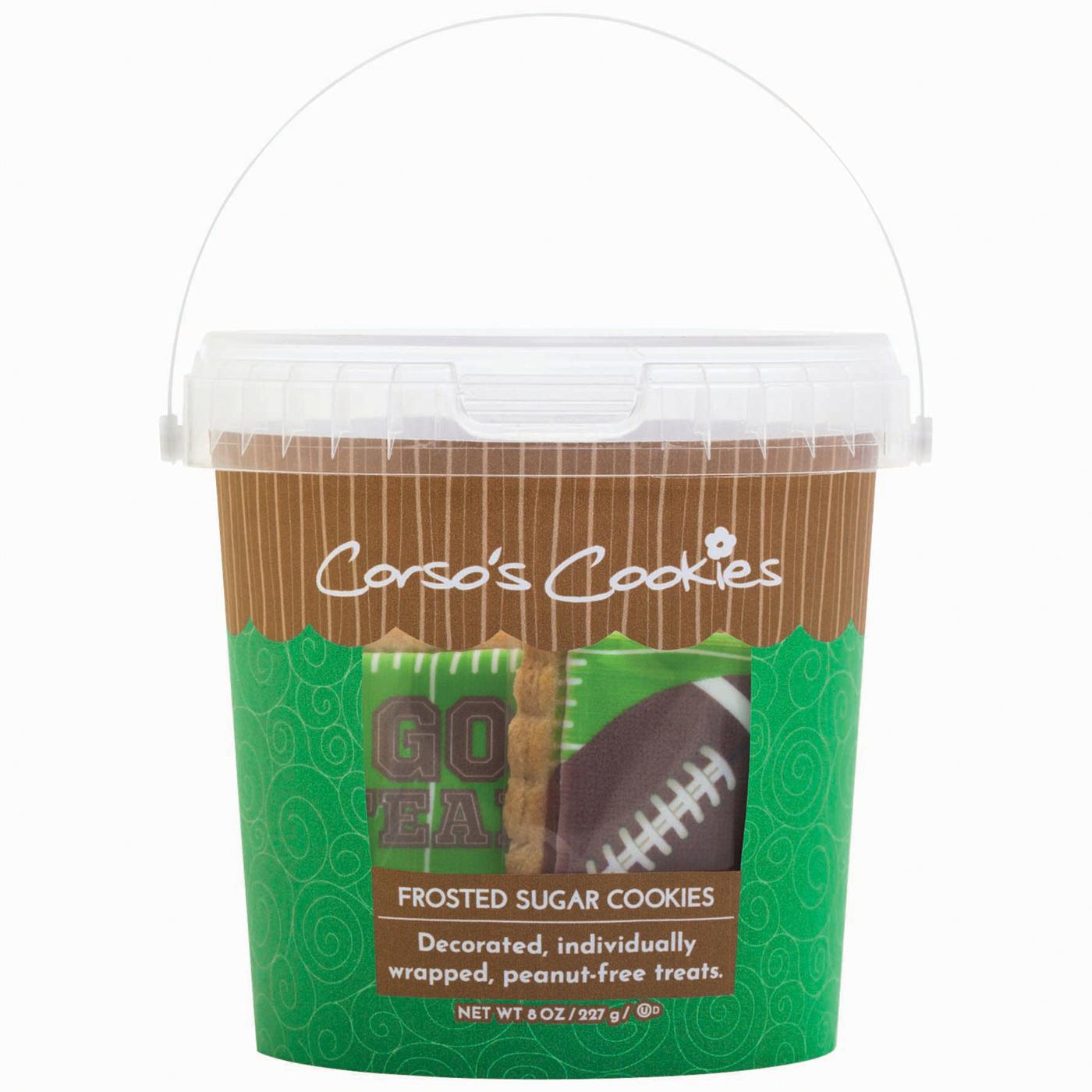 Corso's Football Frosted Sugar Cookies; image 1 of 3