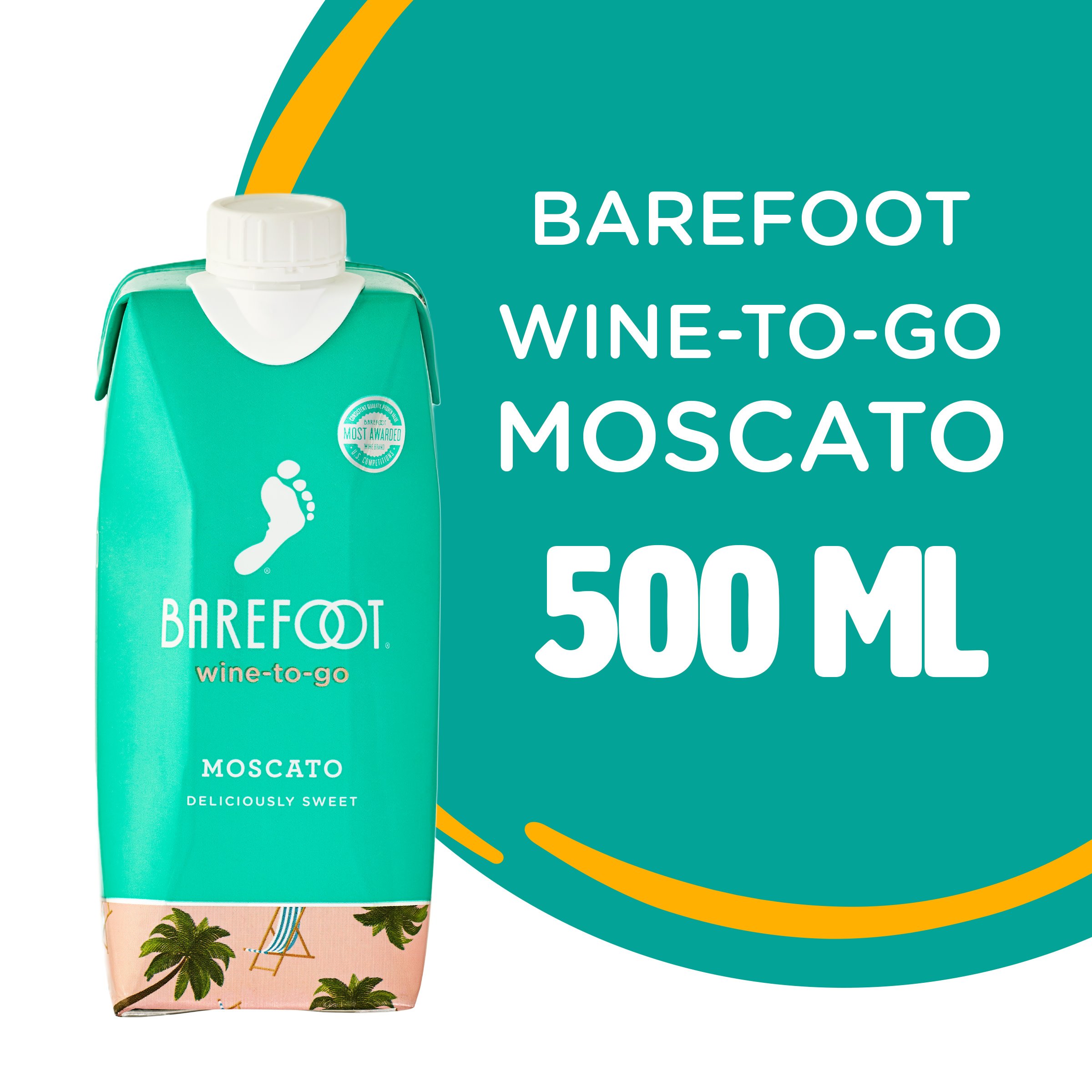 Barefoot Wine-To-Go Moscato White Wine Tetra - Shop Wine at H-E-B