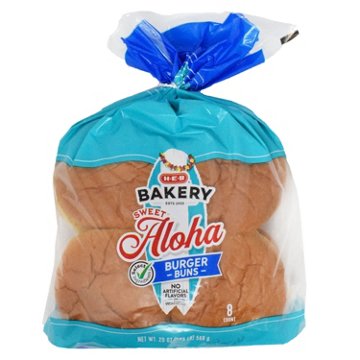 H-E-B Bakery Sweet Aloha Hamburger Buns, 8 ct