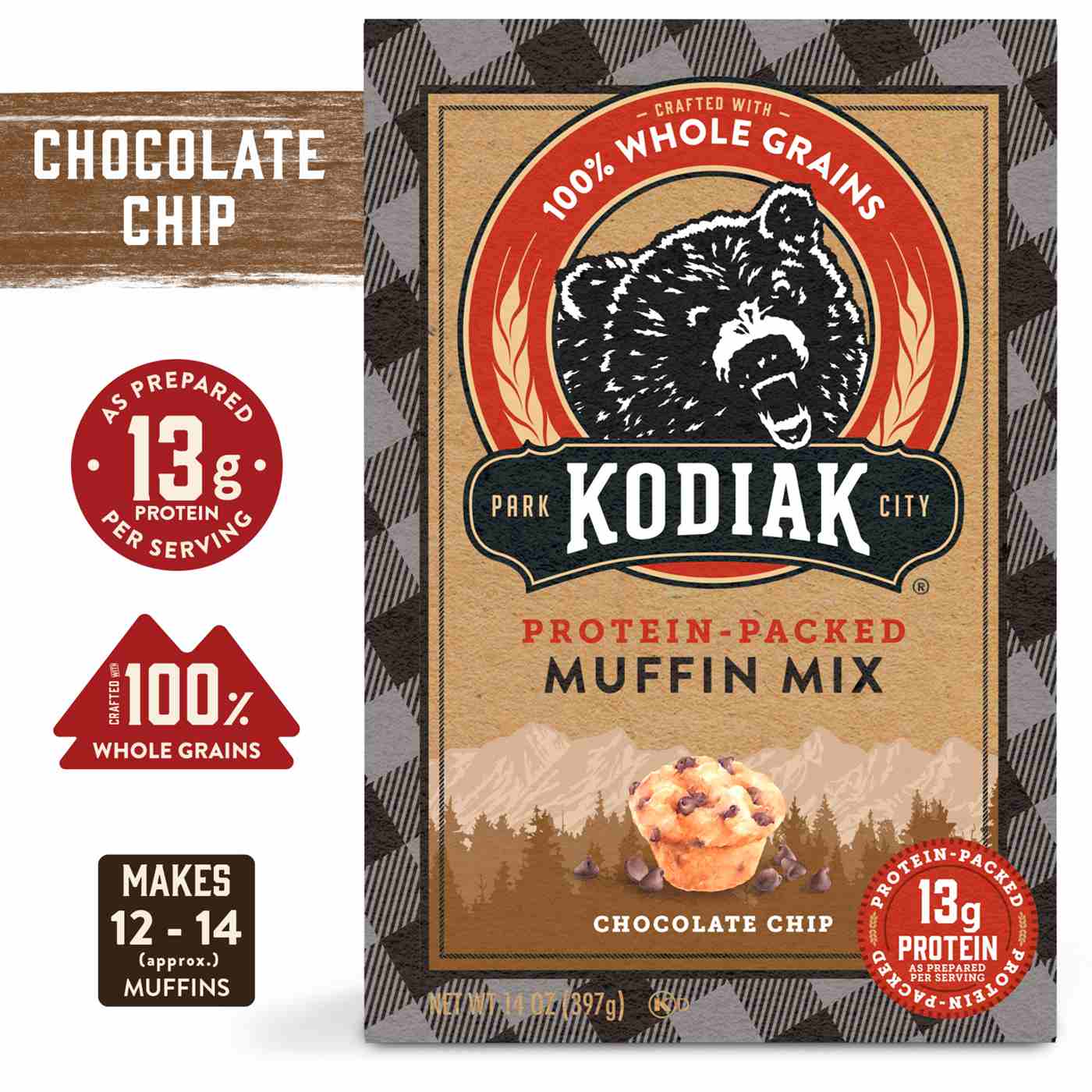 Kodiak 13g Protein Muffin Mix - Chocolate Chip; image 2 of 5