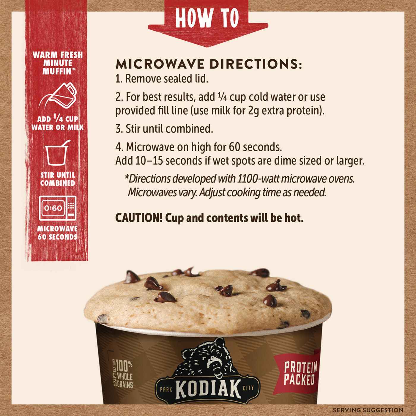 Kodiak 12g Protein Muffin Power Cup - Chocolate Chip; image 4 of 4