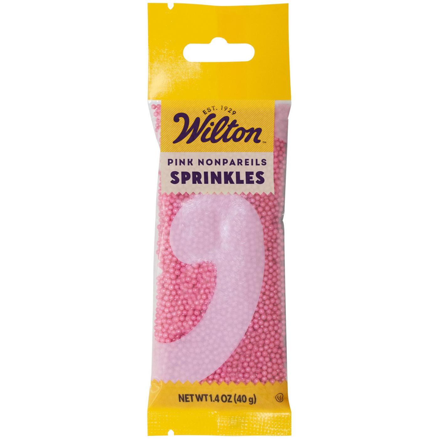 Wilton Pink Nonpareils Sprinkles; image 1 of 2