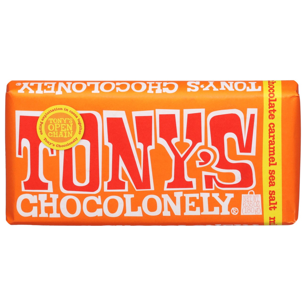 Tony's Chocolonely Milk Chocolate Caramel Sea Salt Big Candy Bar - Shop ...