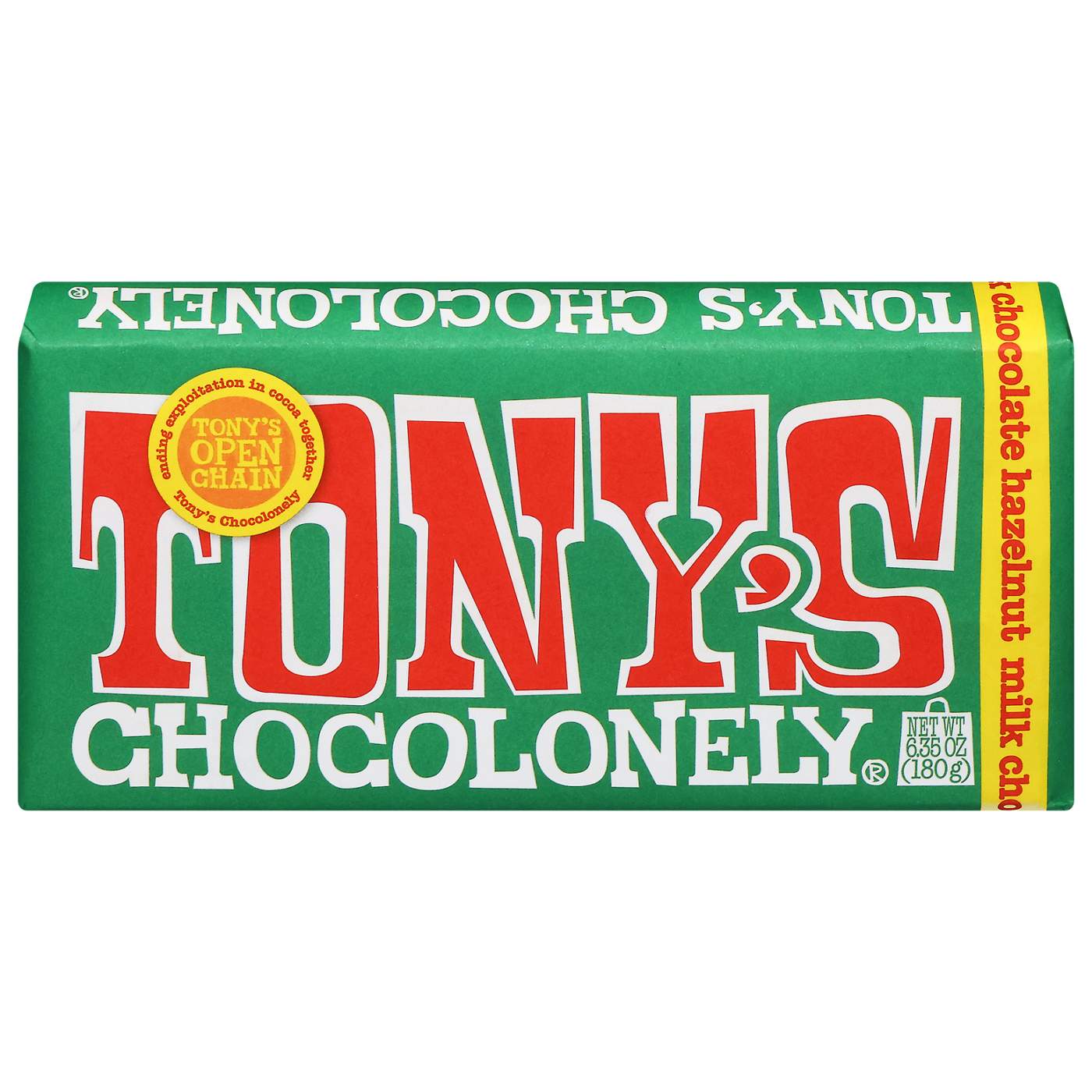 Tony's Chocolonely Hazelnut Milk Chocolate Bar; image 1 of 4