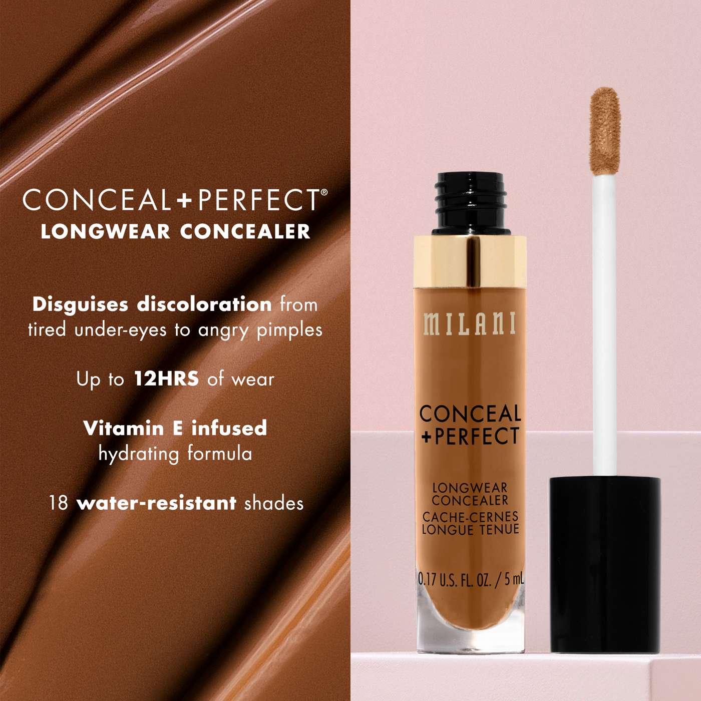 Milani Conceal + Perfect Longwear Concealer - Warm Tan; image 9 of 10