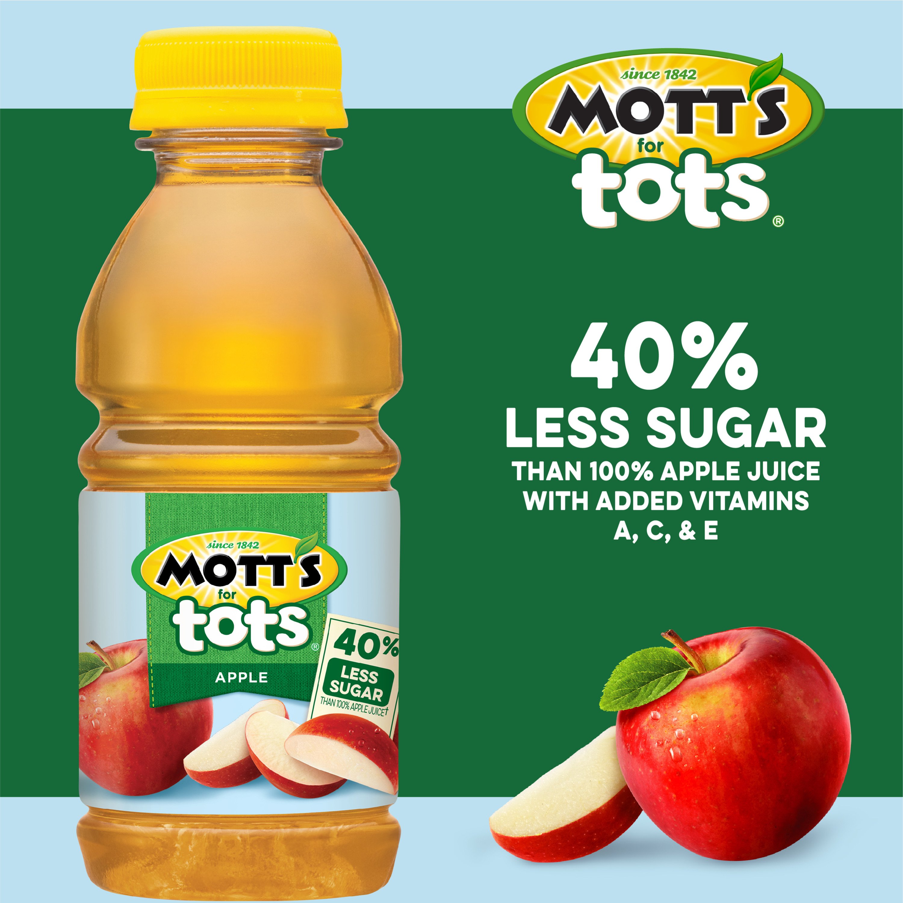 Mott's 100% Apple Juice 8 oz Bottles - Shop Juice at H-E-B