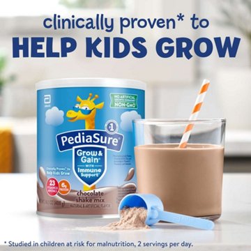 PediaSure Grow & Gain with Immune Support 6g Protein Shake Mix for Kids - Chocolate, 14.1 oz