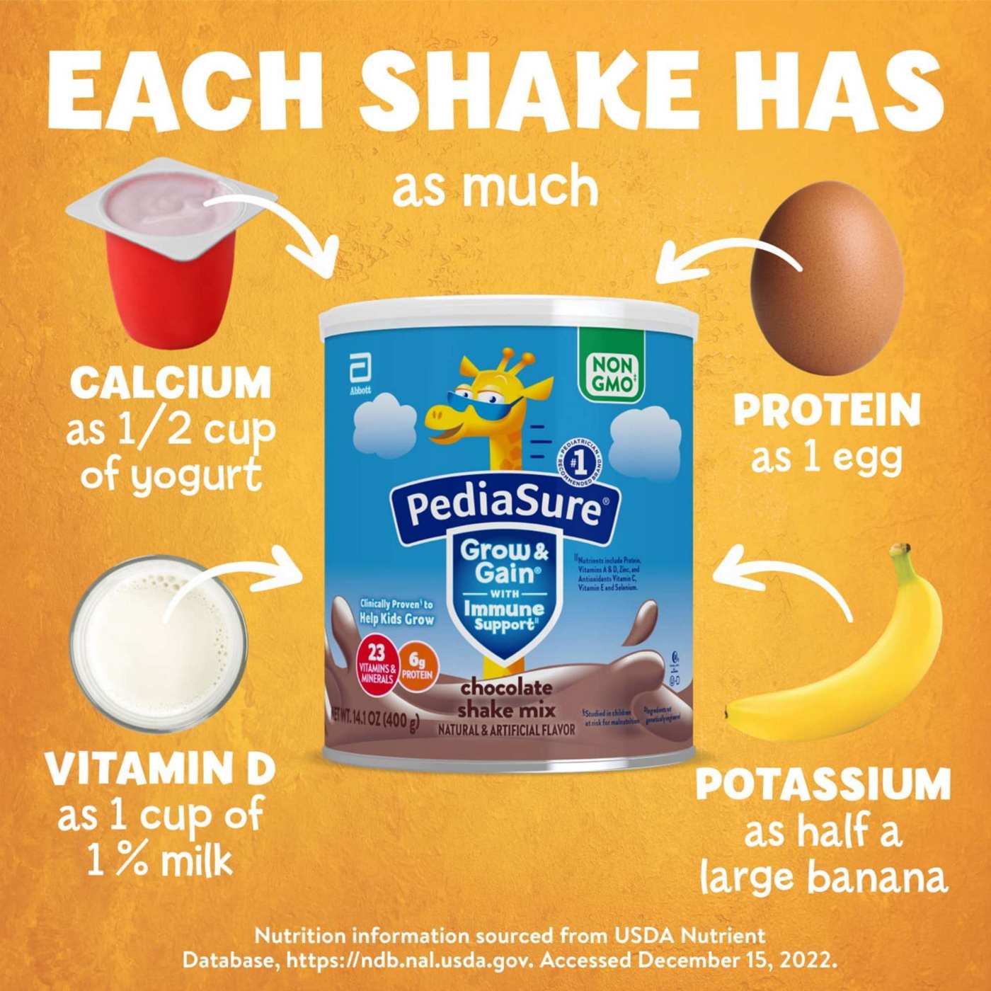 PediaSure Grow & Gain with Immune Support Shake Mix - Chocolate; image 5 of 8