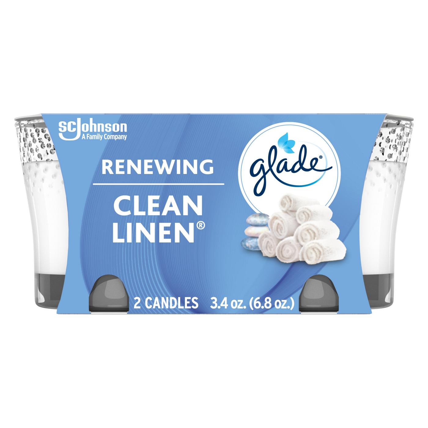 Glade Clean Linen Candles Value Pack; image 1 of 2