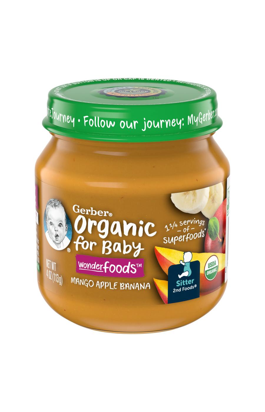 Gerber Organic for Baby Wonderfoods 2nd Foods - Mango Apple & Banana; image 1 of 4