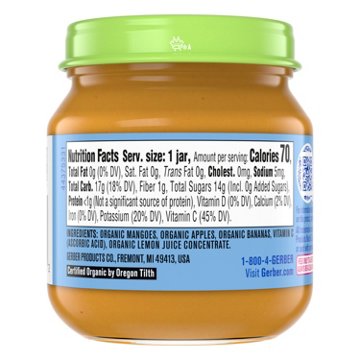 Gerber Organic for Baby Wonderfoods 2nd Foods - Mango Apple & Banana