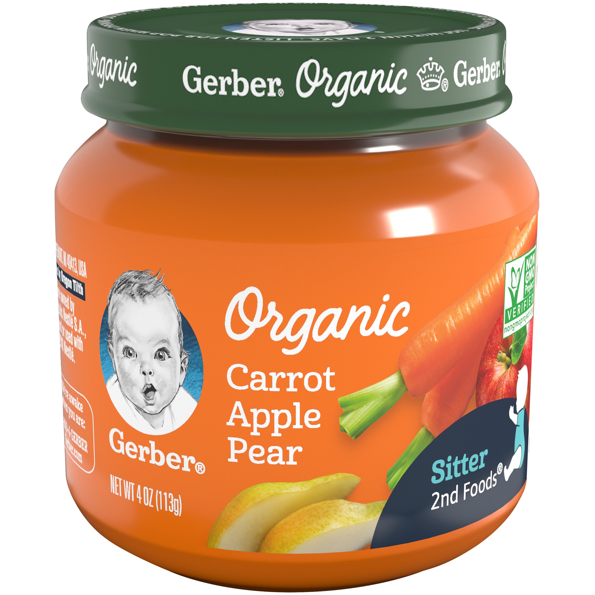 Gerber 2nd Foods Organic Carrot Apple Pear Baby Food - Shop Baby Food