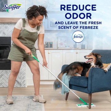 Swiffer Pet Heavy Duty Dry Multi-Surface Cloth Refills, Febreze Freshness Scent, 32 ct