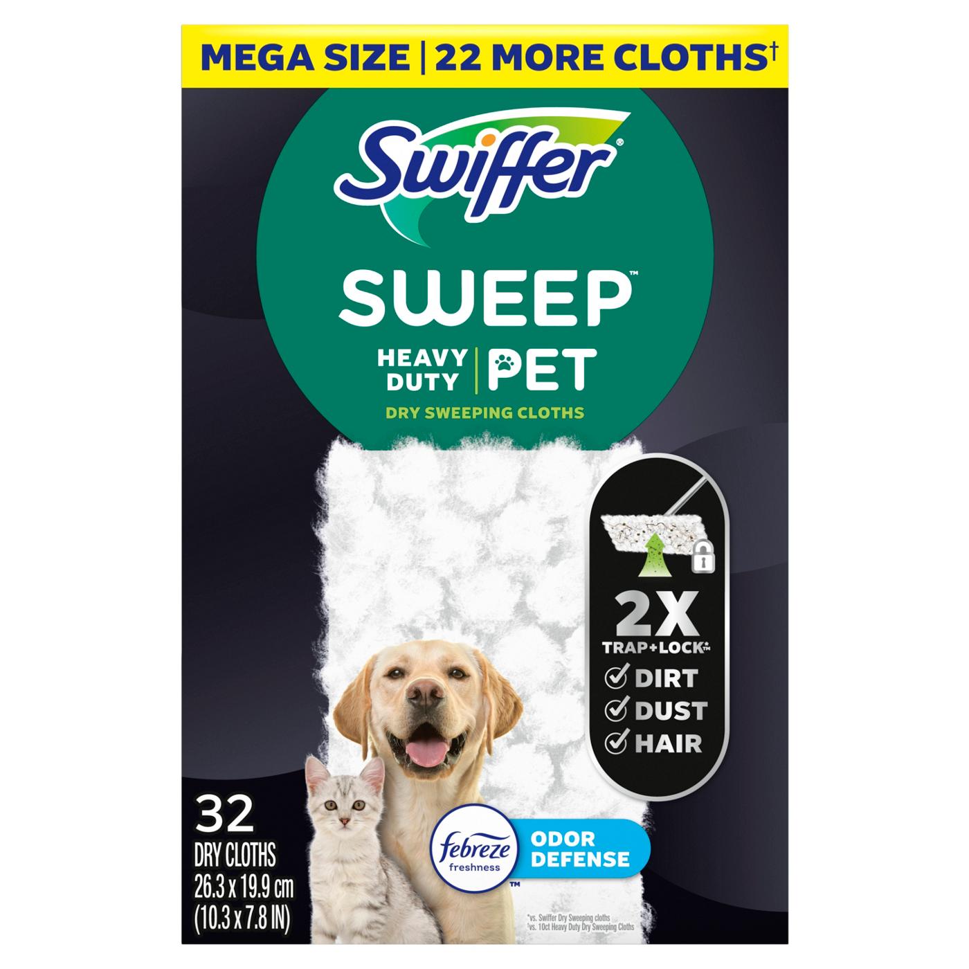 Swiffer Pet Heavy Duty Dry Multi-Surface Cloth Refills, Febreze Freshness Scent; image 4 of 6