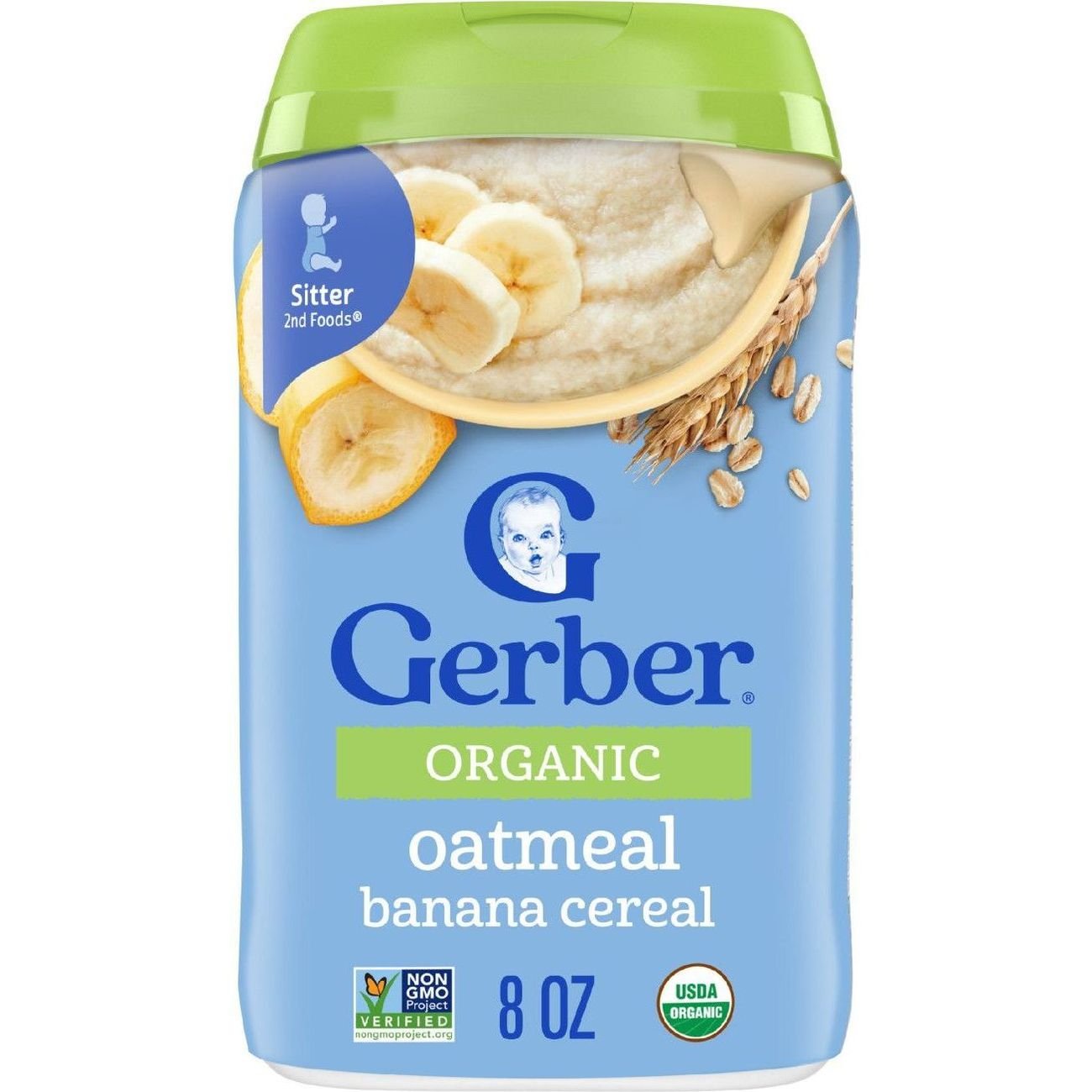 Gerber Organic for Baby Grain Grow Oatmeal Banana Cereal