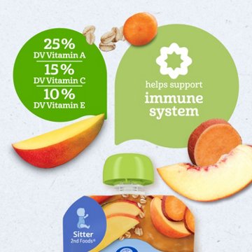 Gerber Organic for Toddler WonderFoods Pouch - Mango Peach Carrot Sweet Potato Oatmeal