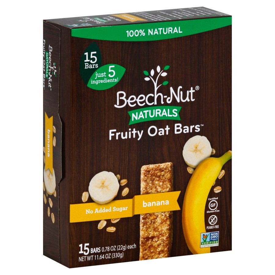BeechNut Naturals Fruity Oat Bars Stage 4 Banana Toddler Snack Box