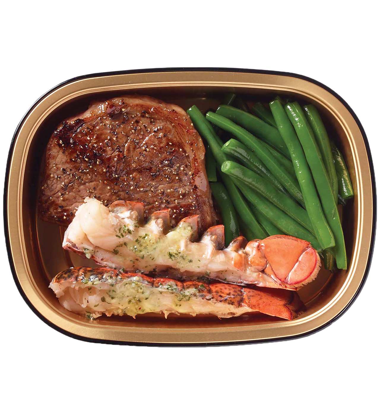 Meal Simple by H-E-B Choice New York Strip Steak and Lobster with Green Beans; image 1 of 3