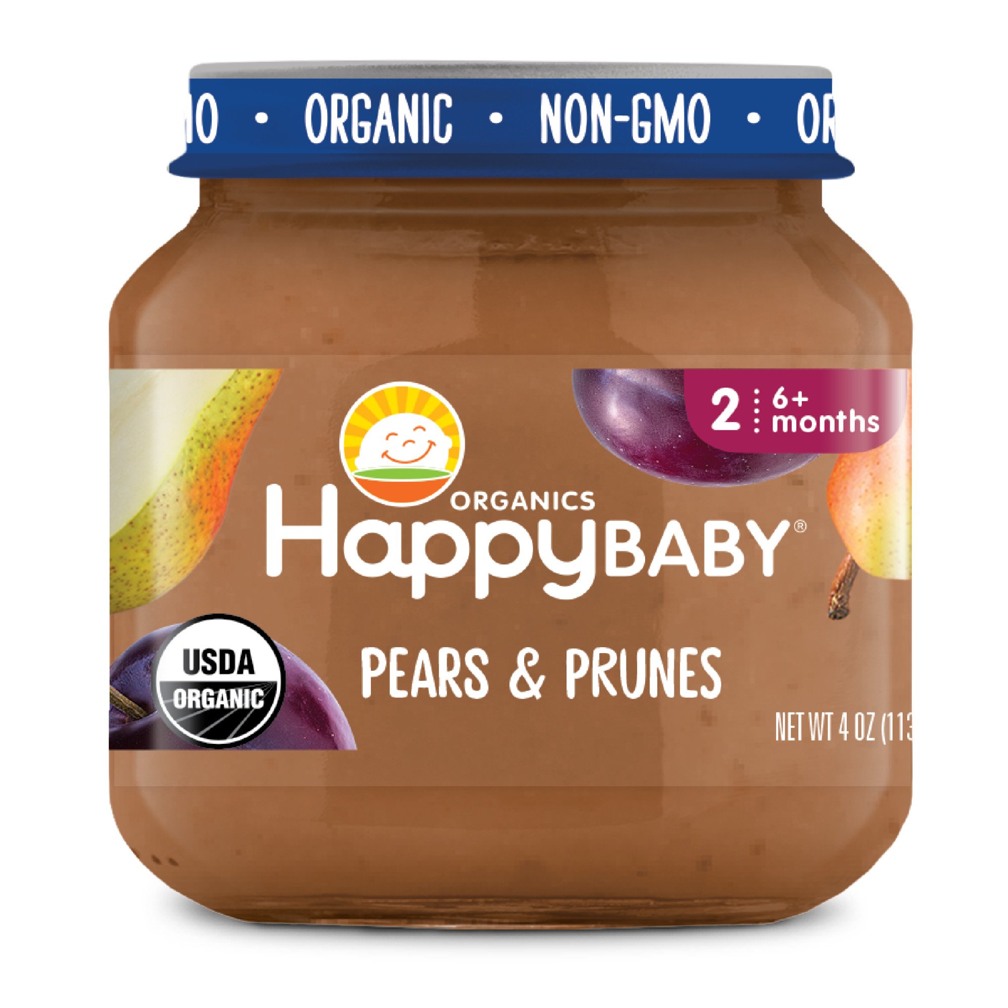 Happy Baby Organics Stage 2 Baby Food Pears & Prunes Shop Baby food at HEB