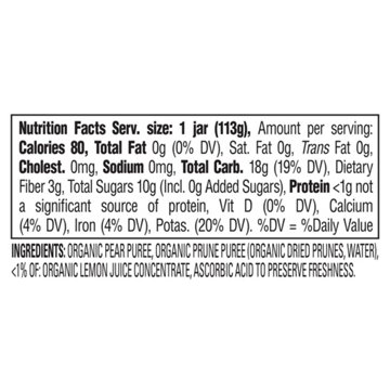 Happy Baby Clearly Crafted Stage 2 Pears & Prunes Baby Food Jar
