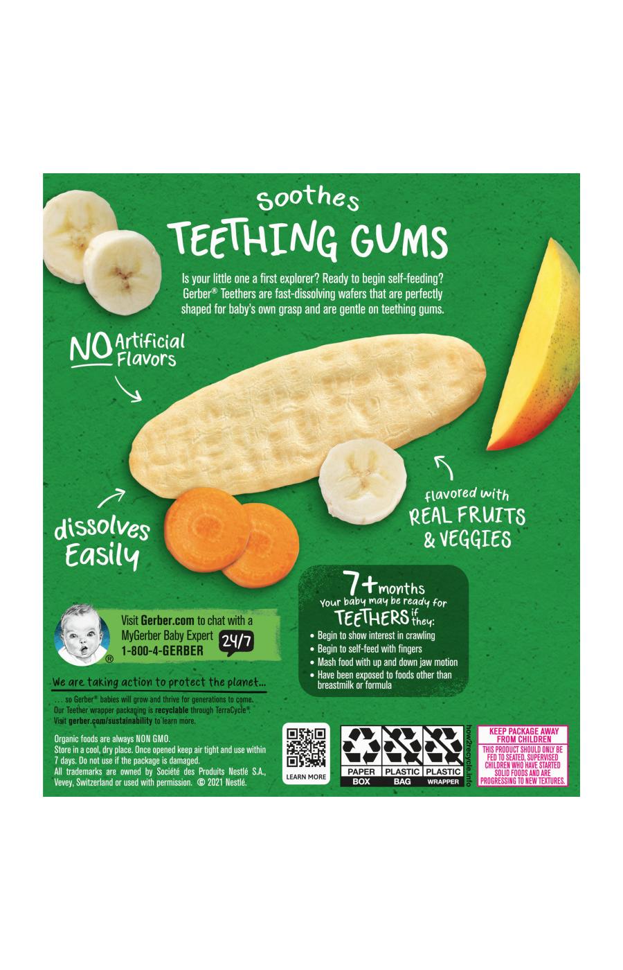 Gerber Organic for Baby Teethers - Mango Banana & Carrot; image 7 of 8