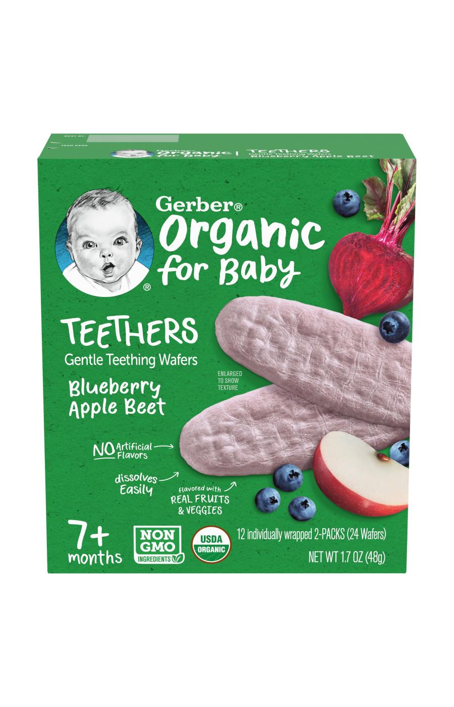 Gerber Organic for Baby Teethers - Blueberry Apple & Beet; image 1 of 5