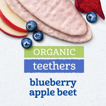 Gerber Organic Baby Teethers - Blueberry Apple & Beet