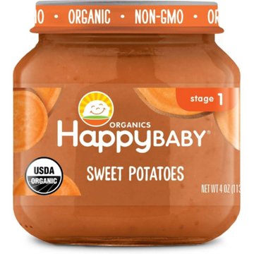 Happy Baby Organics Stage 1 Sweet Potatoes Organic Baby Food Jar
