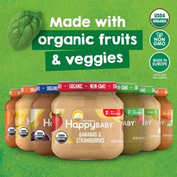 Happy Baby Organics Stage 1 Sweet Potatoes Organic Baby Food Jar