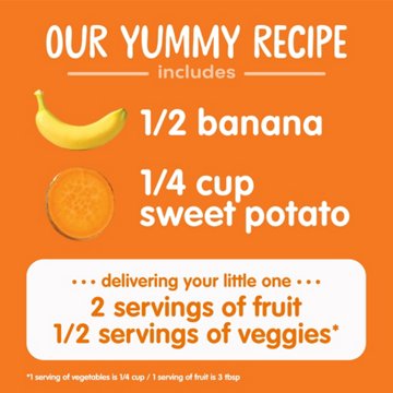 Happy Baby Organics Stage 2 Bananas & Sweet Potatoes Organic Baby Food