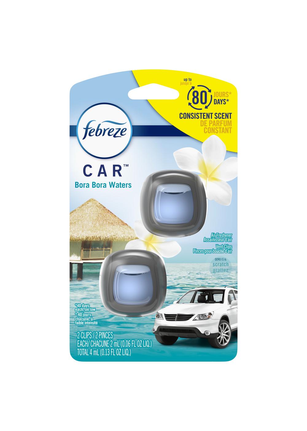 Febreze Car Vent Clip Air Fresheners - Bora Bora Waters; image 1 of 2