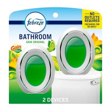Febreze Bathroom Air Freshener - Gain Original Scent, 2 ct