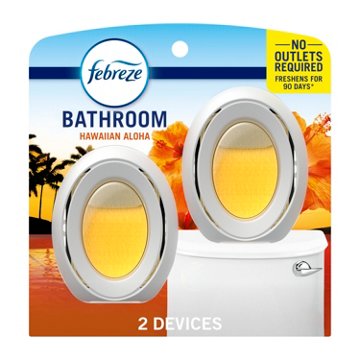 Febreze Febreze Bathroom Air Freshener, Odor-Fighting - Hawaiian Aloha Scent, 2 ct
