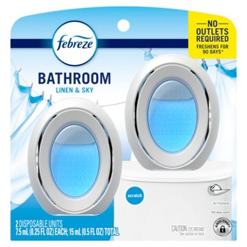 Febreze Bathroom Air Freshener - Linen & Sky, 2 ct