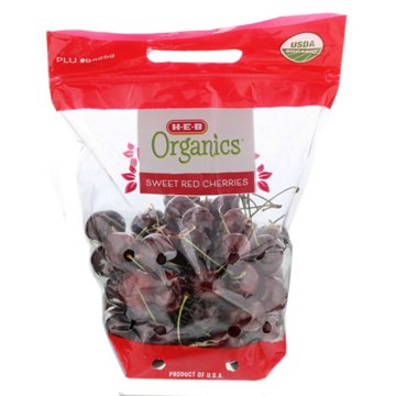 H-E-B Organics Sweet Red Cherries, Avg. 1.5 lbs