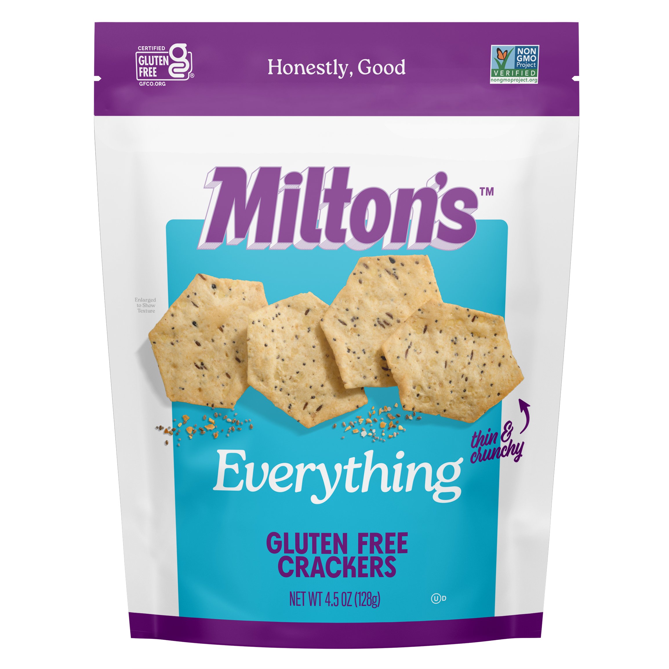 Milton's Gluten Free Everything Baked Crackers Shop Crackers