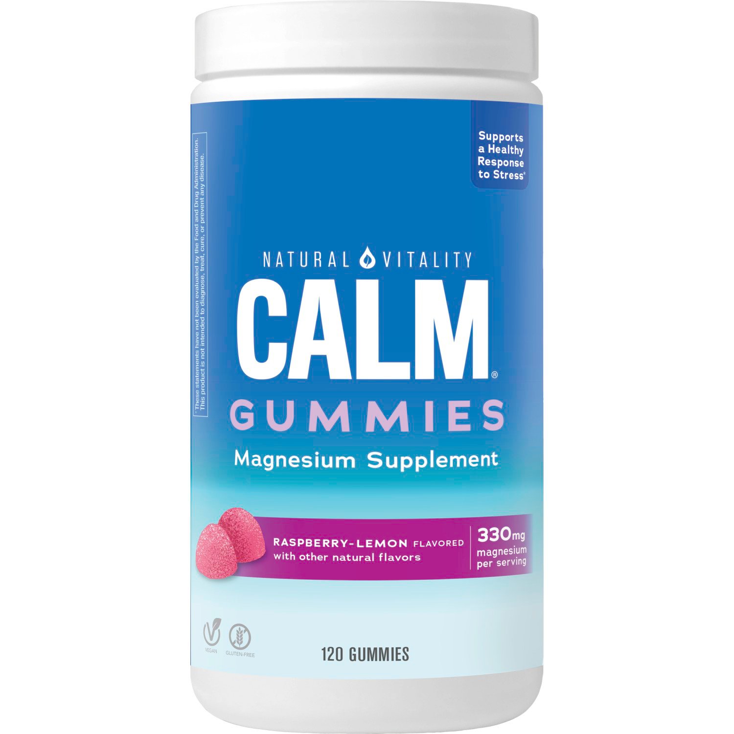 Natural Vitality Calm Magnesium Supplement Gummies - Raspberry Lemon, 120 ct