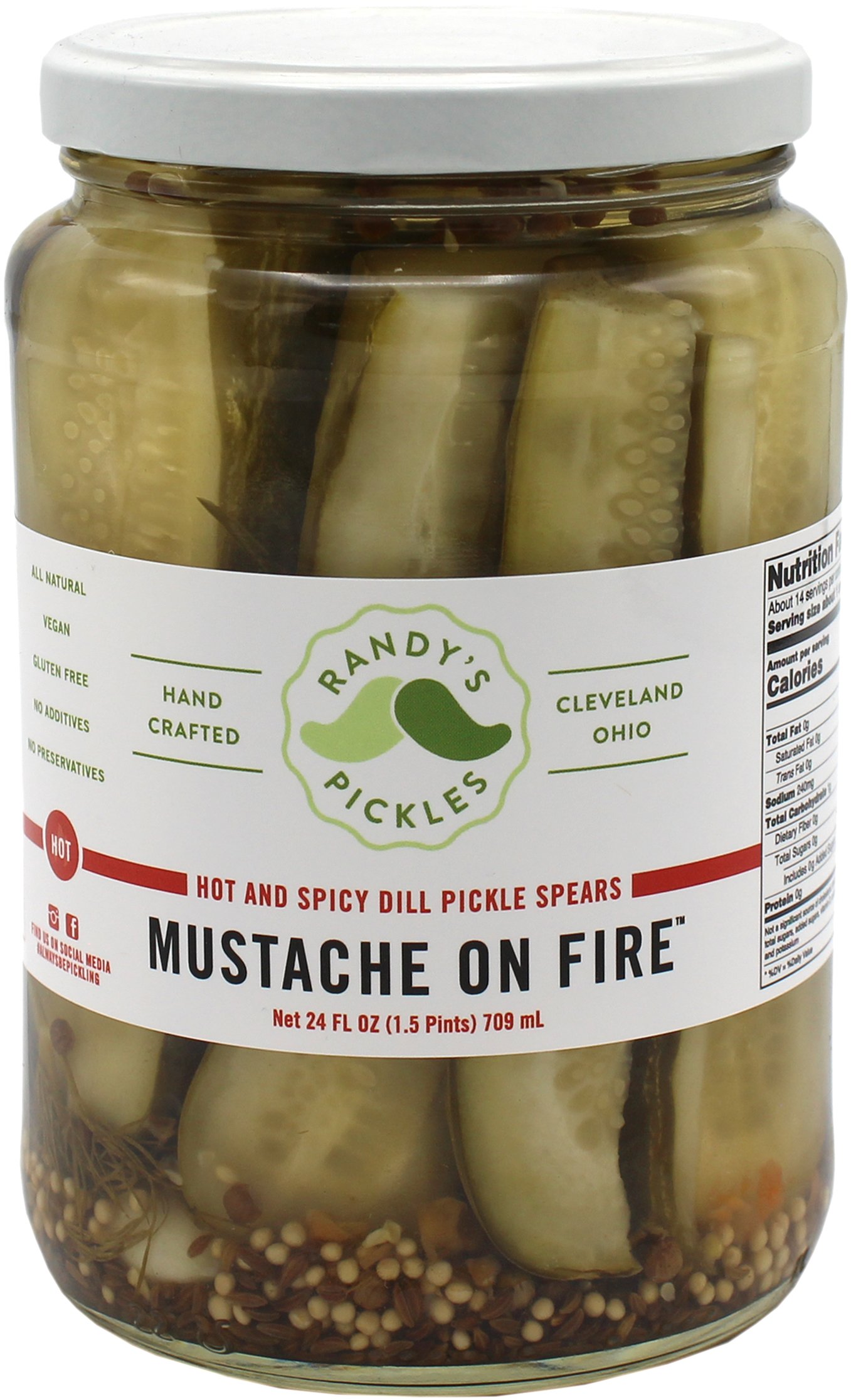 Randy's Randys Pickles Mustache On Fire Pickles, 24 oz | Central