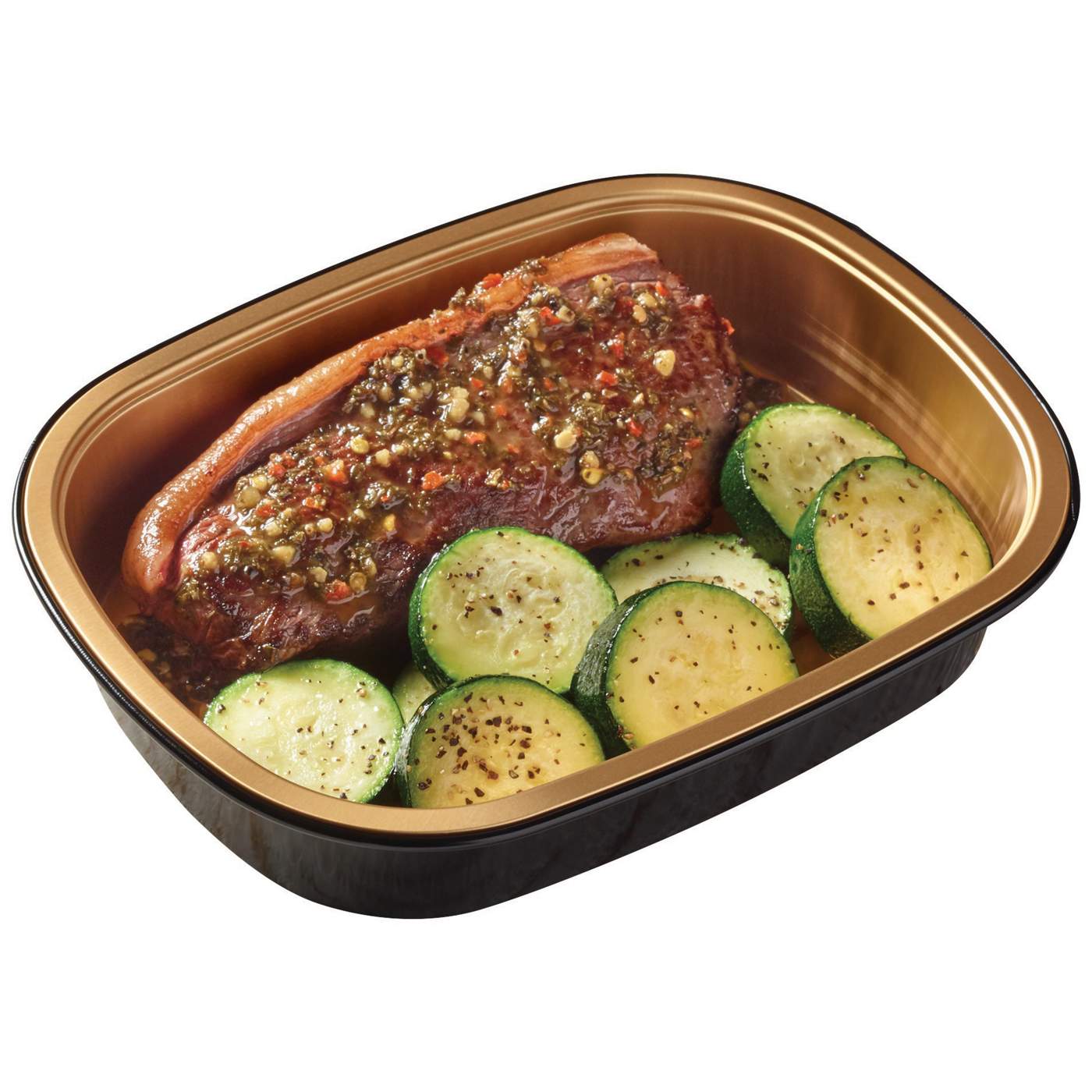 Meal Simple by H-E-B Petite Beef Sirloin Steak with Chimichurri Sauce & Zucchini; image 3 of 4