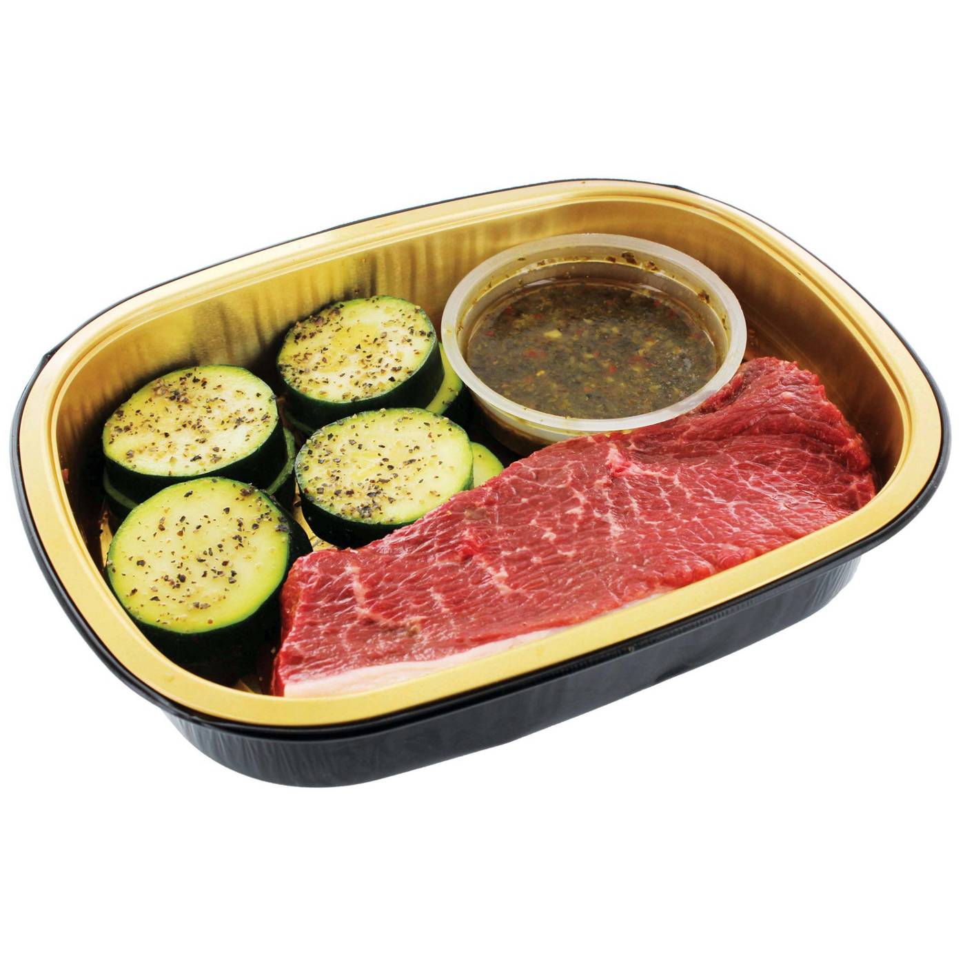 Meal Simple by H-E-B Petite Beef Sirloin Steak with Chimichurri Sauce & Zucchini; image 4 of 4